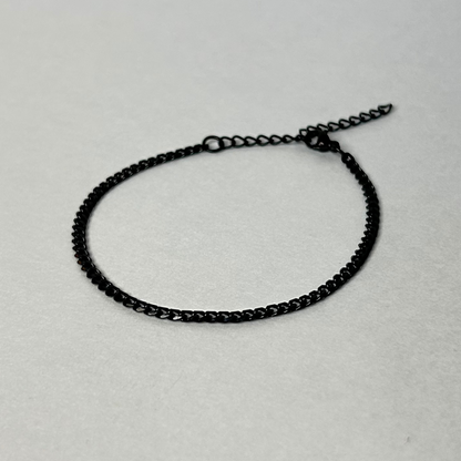 Cuban Link Bracelet (3mm) - Black