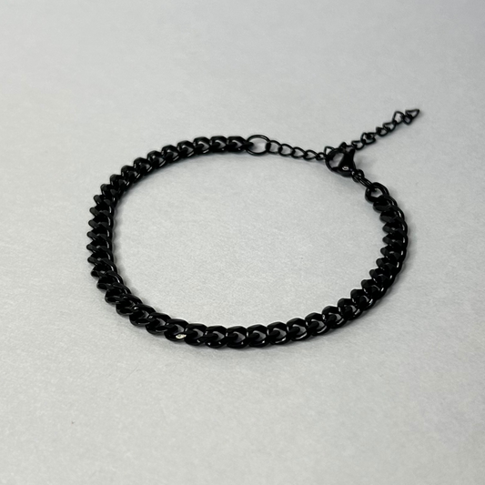 Cuban Link Bracelet (5mm) - Black